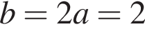 b=2a=2
